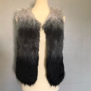 H&M Ombre Faux Fur Vest S